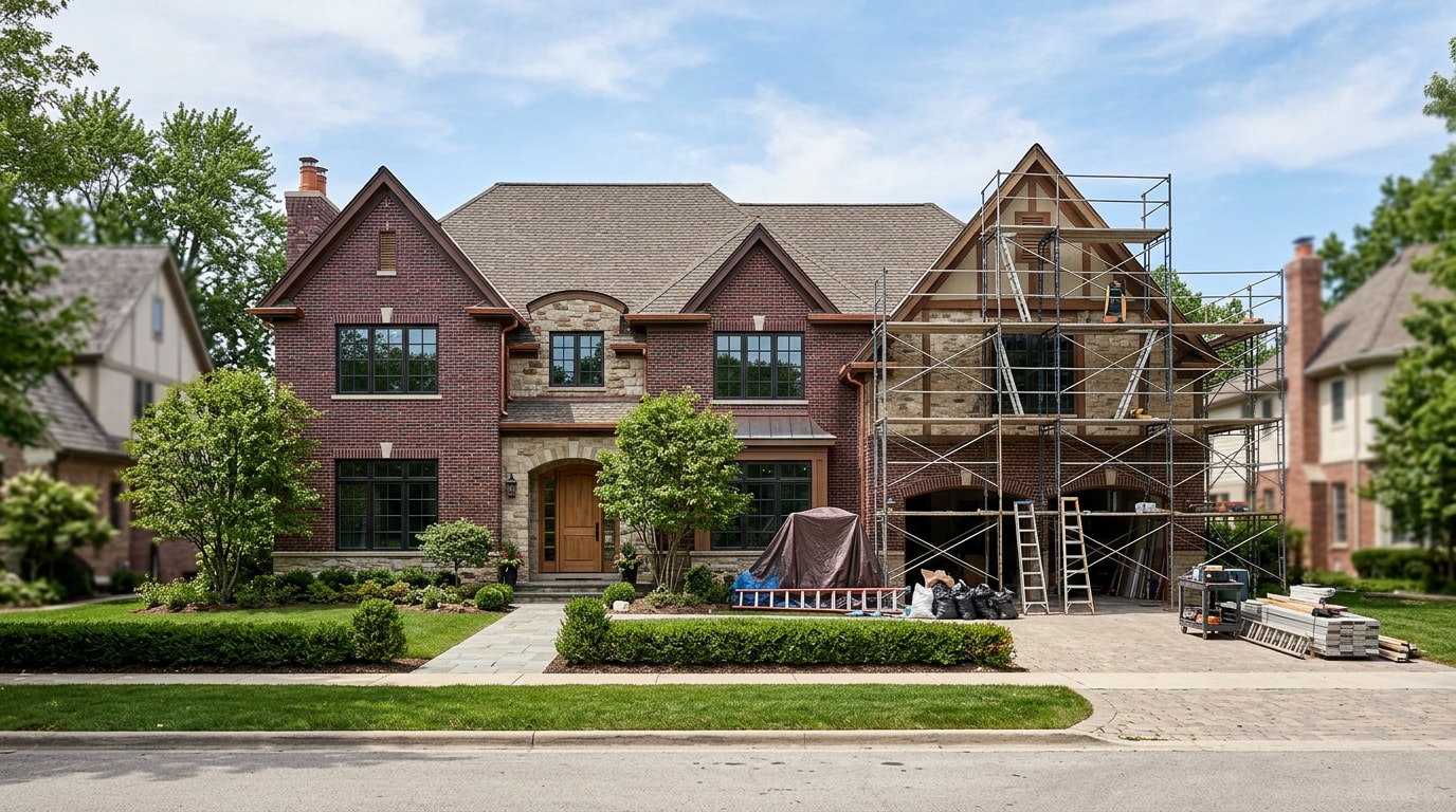 Upscale Hinsdale, IL home undergoing a professionally managed renovation Upscale Hinsdale, IL home undergoing a professionally managed renovation