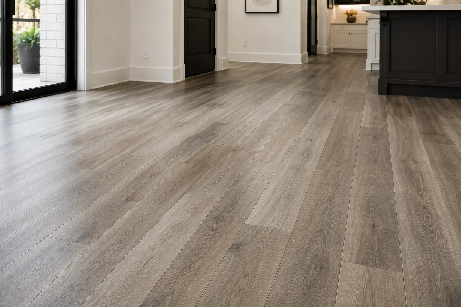 Professional flooring installation in progress