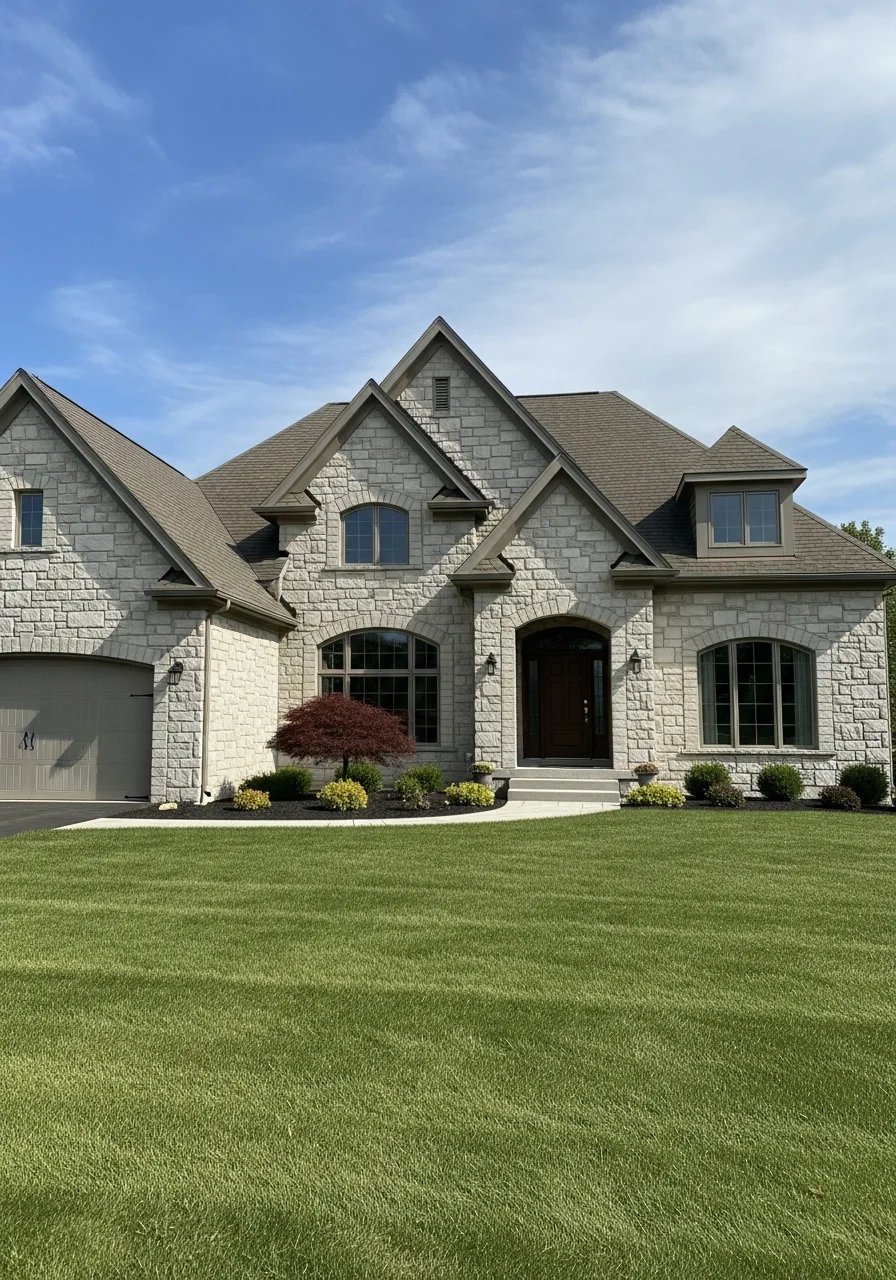 Close-up of a Westmont home's exterior showing quality craftsmanship and attention to detail.